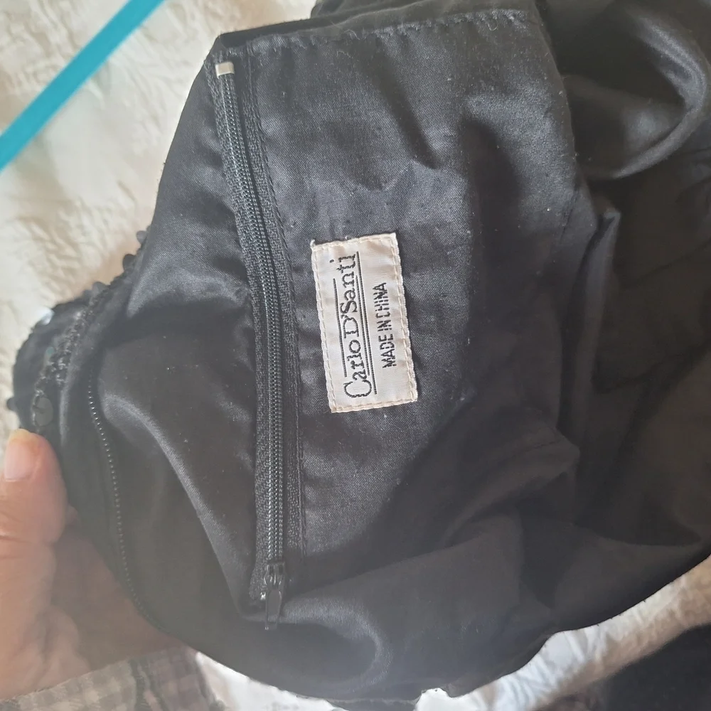 Y2K Large Black Sequin Hobo Bag